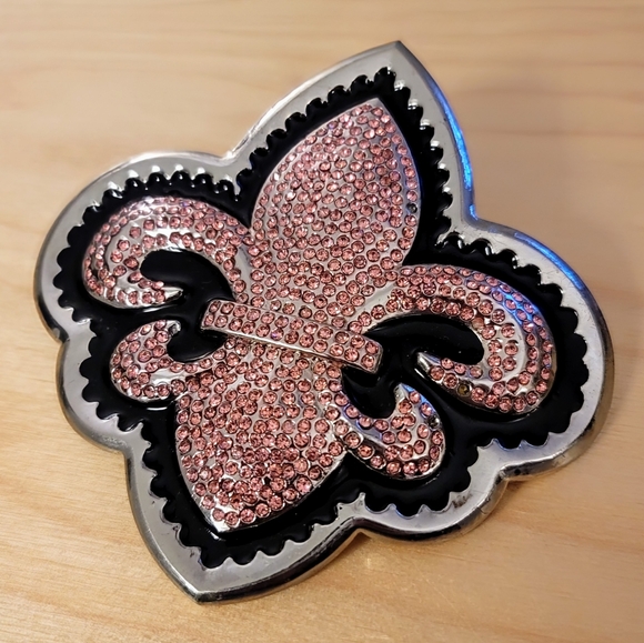 Accessories - Belt Buckle Studded Pink & Black